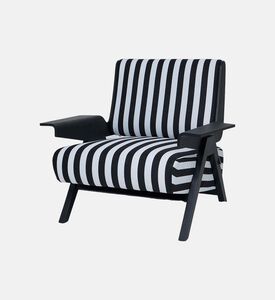 Sculpted Striped Angular Frame Armchair Sculpted Striped Angular Frame Armchair