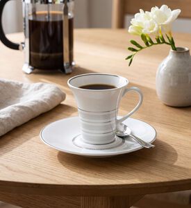 Vista Alegre Elegant Coffee Saucer Cup Set, Model View