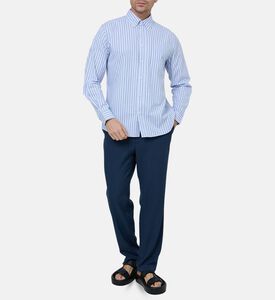 قميص قطن بنقشة مخططة