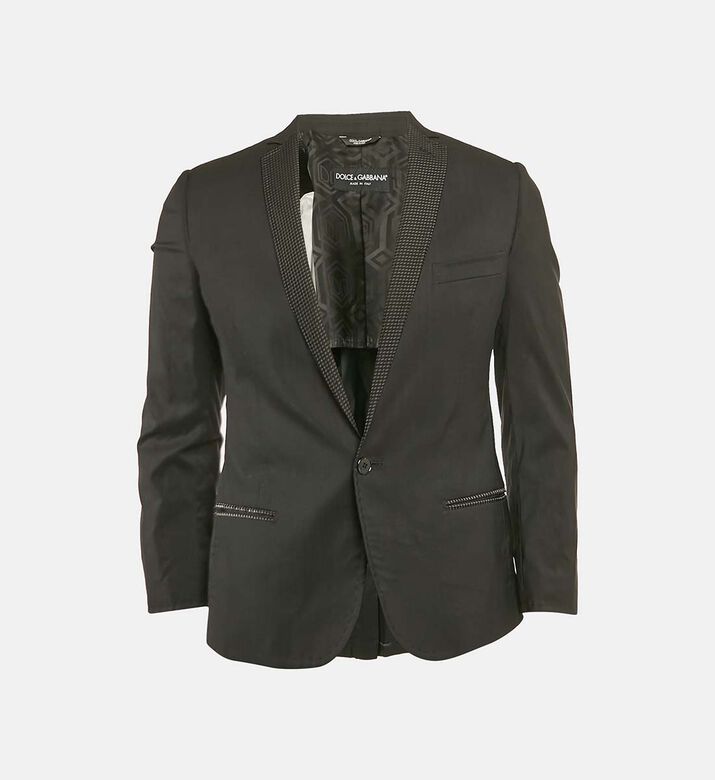 Dolce Gabbana Black Wool Single-breasted Martini Blazer S Preowned