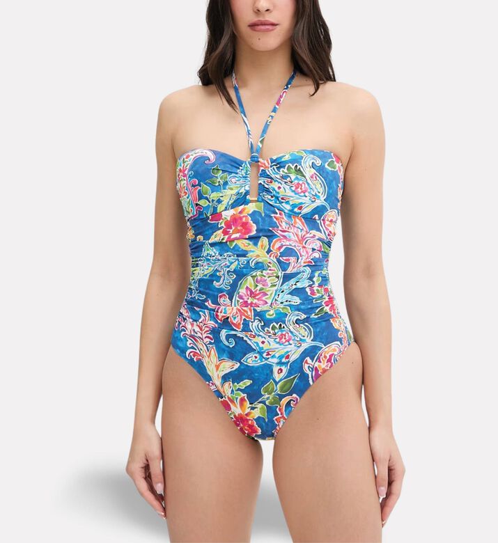 Ralph Lauren Ring Bandeau One-piece Swimsuit, Model View