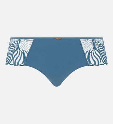 Lace-panel High-waisted Brief
