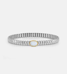Pearl Oval-shaped Stretch Stainless Steel Bracelet