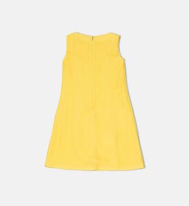 فستان كريب مطبوع بدون أكمام