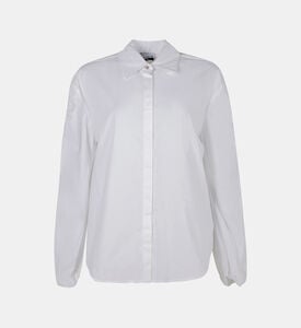 Popeline Shirt With Ruffled Sleeves Popeline Shirt With Ruffled Sleeves