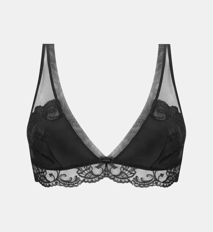Non-wire Satin Bra