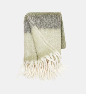 Mathea Moss Plaid Tassel Throw