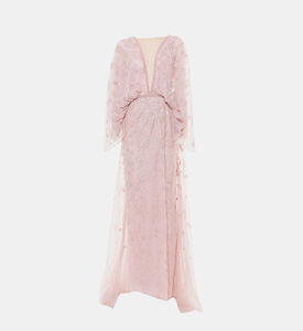 Embellished Wide Sleeves Gown