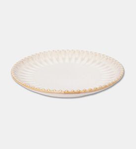 Home Deco and More Stoneware Raising Pearl Design Desert Plate, Packshot View