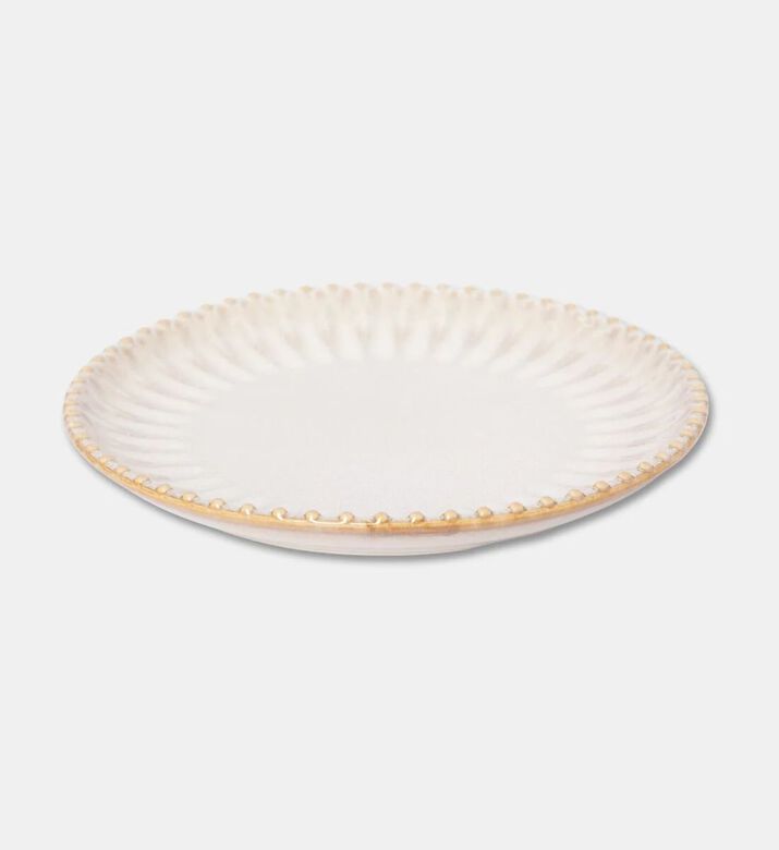 Home Deco and More Stoneware Raising Pearl Design Desert Plate, Packshot View
