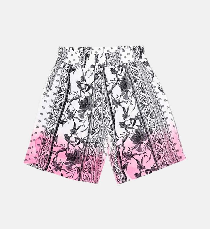 Unisex Neon Palm Printed Short