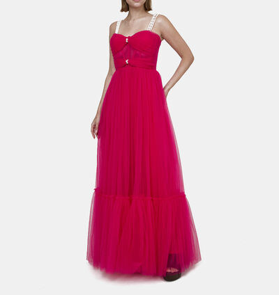Corset Tulle With Pearl Straps