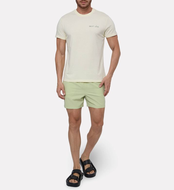 Maison Labiche Best Life Embroidered T-shirt, Model View