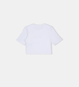 Cotton Logo-print Ribbed Crop Top Cotton Logo-print Ribbed Crop Top