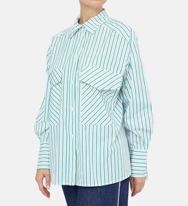 Patch-pocket Striped Cotton Shirt
