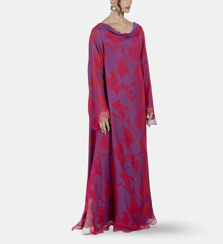 Moonlight Abaya, Purple, Model View