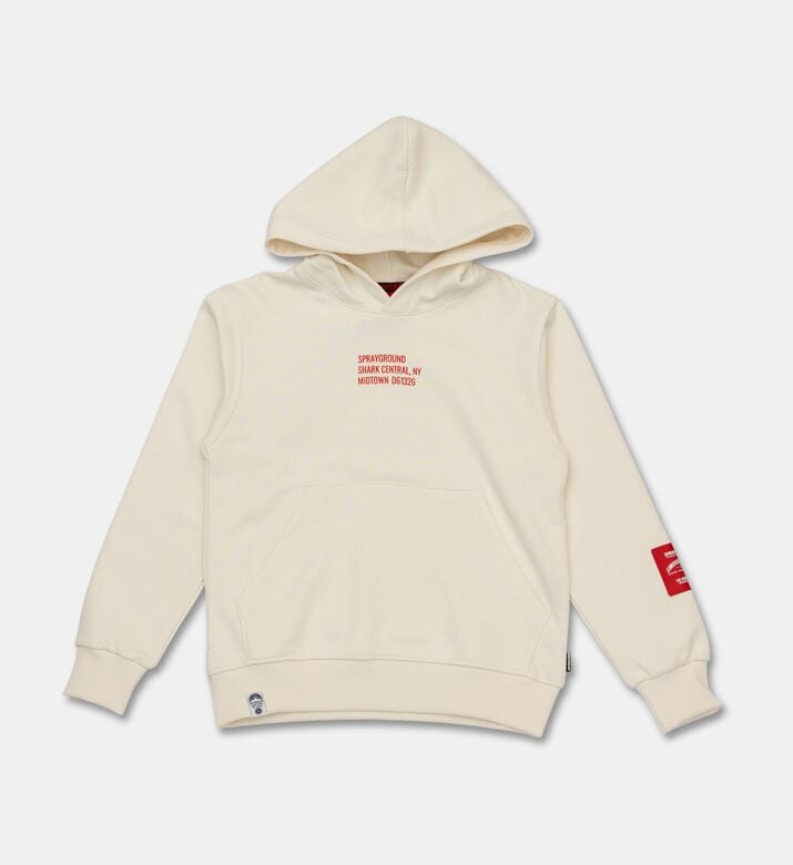 Sprayground Graphic Shark Regular Hoodie, Ivory, 8y, Packshot View