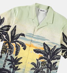 Tropical-inspired Print Crewneck T-shirt