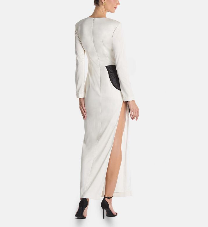 Savanna Dress, White, S, Model View