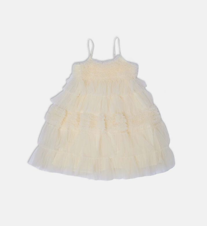 Sleeveless V-neck Ruffle Dress