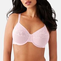 Pink Floral-jacquard Full Coverage Bra