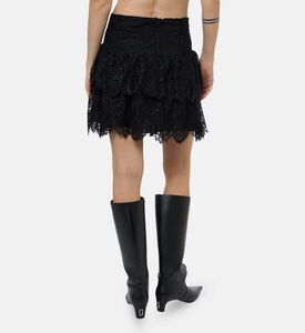 The Kooples Sheer Ruffles Floral Mini Skirt, Model View
