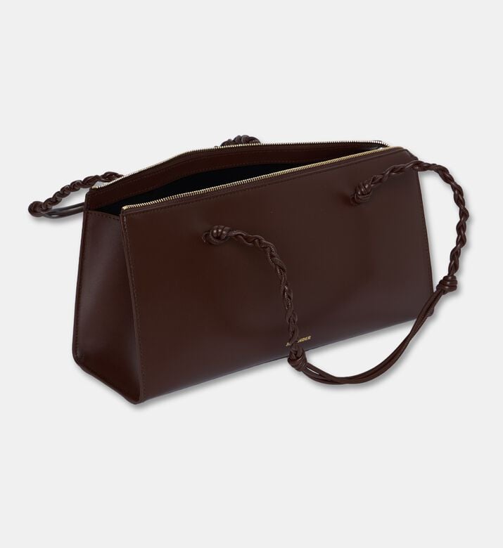 Jil Sander Tangle Tent Leather Shoulder Bag, Brown, Packshot View