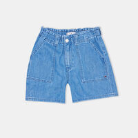 Girl Paperbag Herringbone Shorts