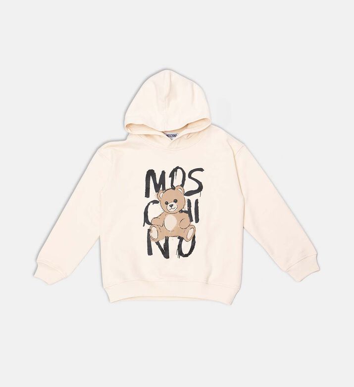Oversized Teddy Bear Logo-print Hooded Sweatshirt