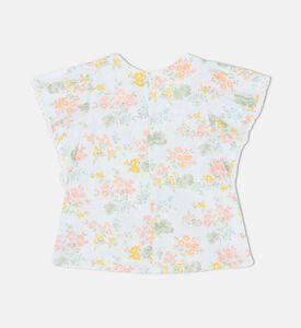 All-over Floral-print Short-sleeve Blouse