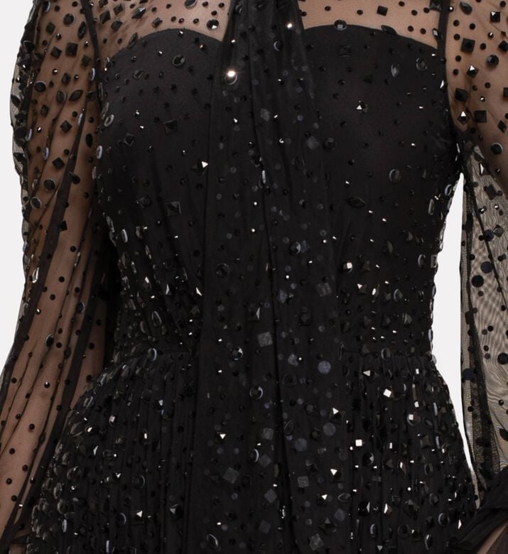 Michael Cinco Long Dress, Model View