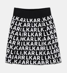 Karl Lagerfeld Logo Intarsia Knit Pleated Skirt, Packshot View