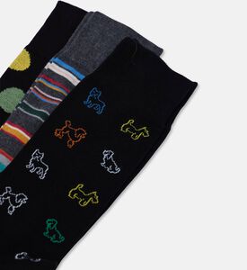 Paul Smith Multi-colored Stripe Band 3-piece Socks Pack, Packshot View