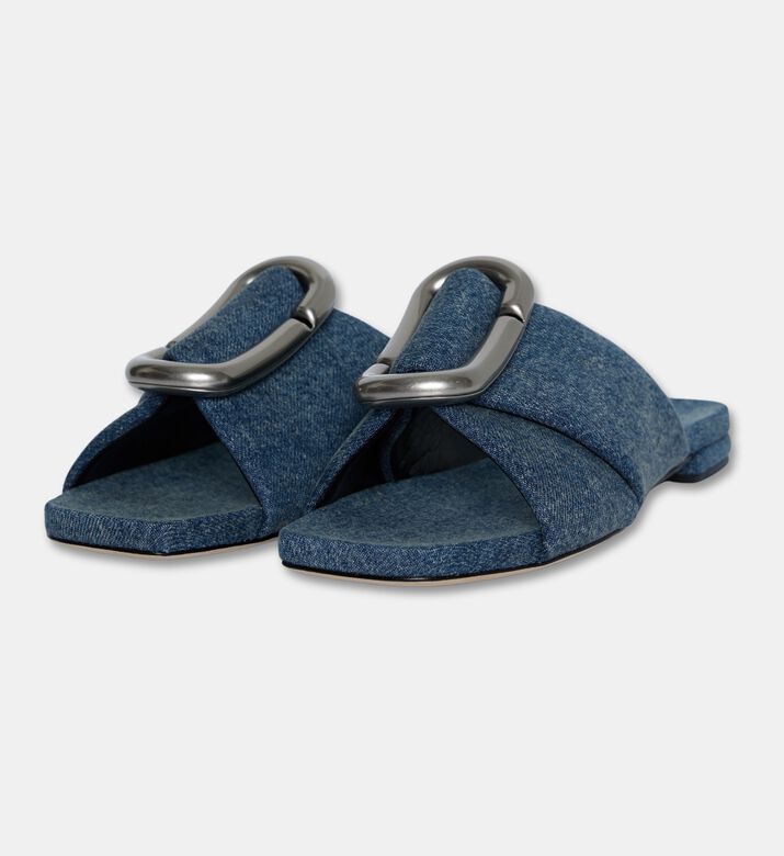 Marc Jacobs Denim Ring-detail Slide Sandals, Packshot View