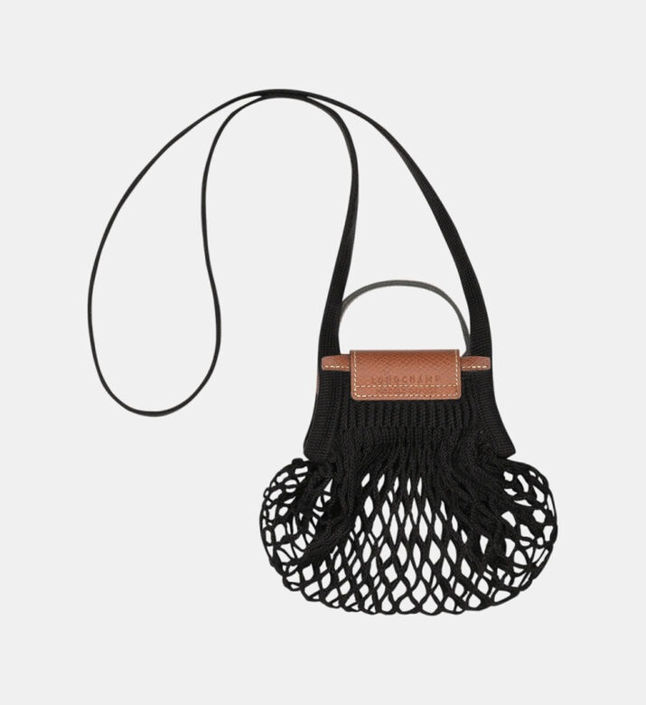 Longchamp Le Pliage Cotton Filet Clutch, Black, Packshot View