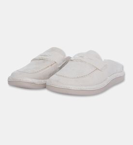 Salvi Suede-effect Loafer-inspired Slippers, Light-grey, Eu-37, Packshot View