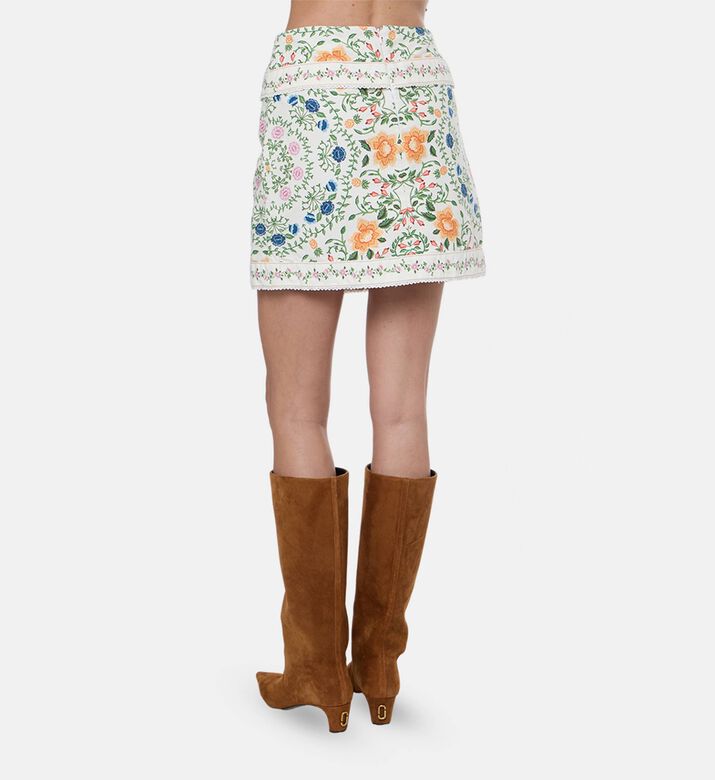 Farm Rio Wrap Floral Skirt, Model View