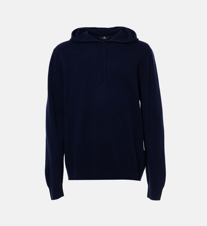 Drawstring Knitted Cashmere Hoodie