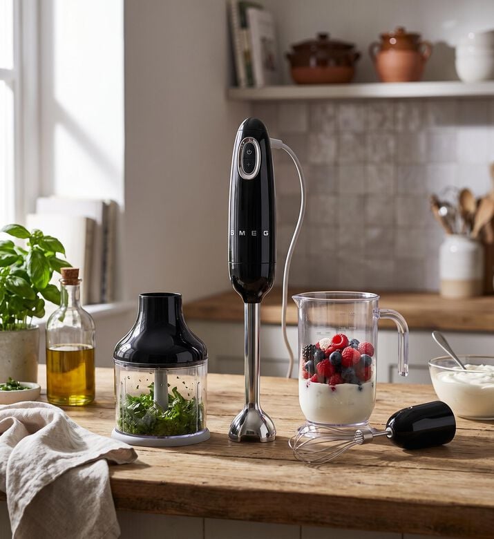 Smeg 50 S Style Hand Blender, Black, Packshot View