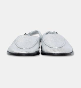 Hereu High-cut Deconstructed Metallic Slingback Loafers, Packshot View