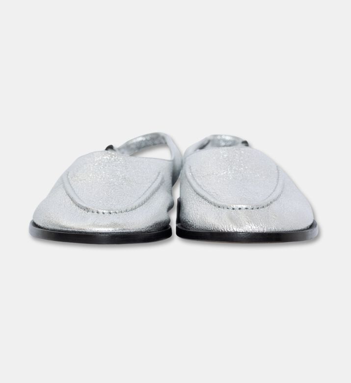 Hereu High-cut Deconstructed Metallic Slingback Loafers, Packshot View