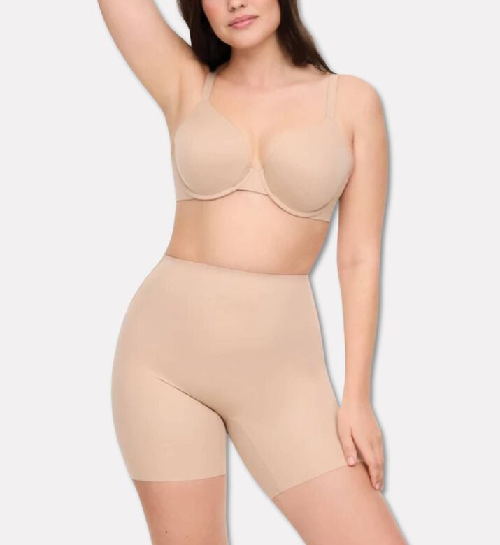Spanx Thigh Short, Dark-nude, Xl, Model View
