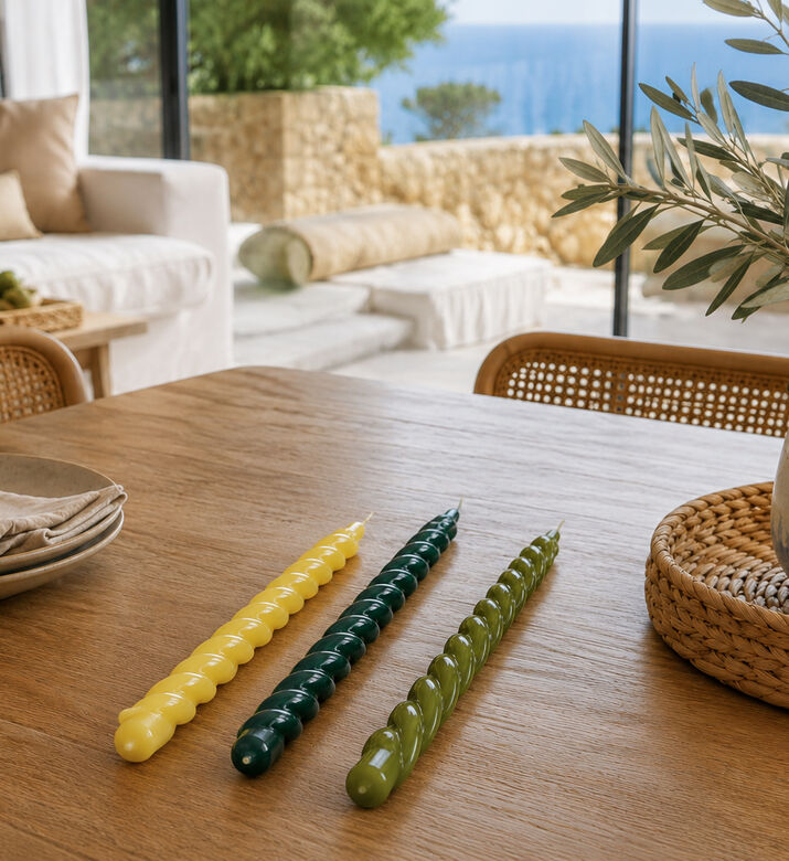 &k Amsterdam Bravo Candle Holder Set &ndash; 3, Green, Packshot View