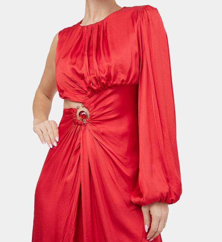 One-shoulder Cut-out Maxi Dress One-shoulder Cut-out Maxi Dress