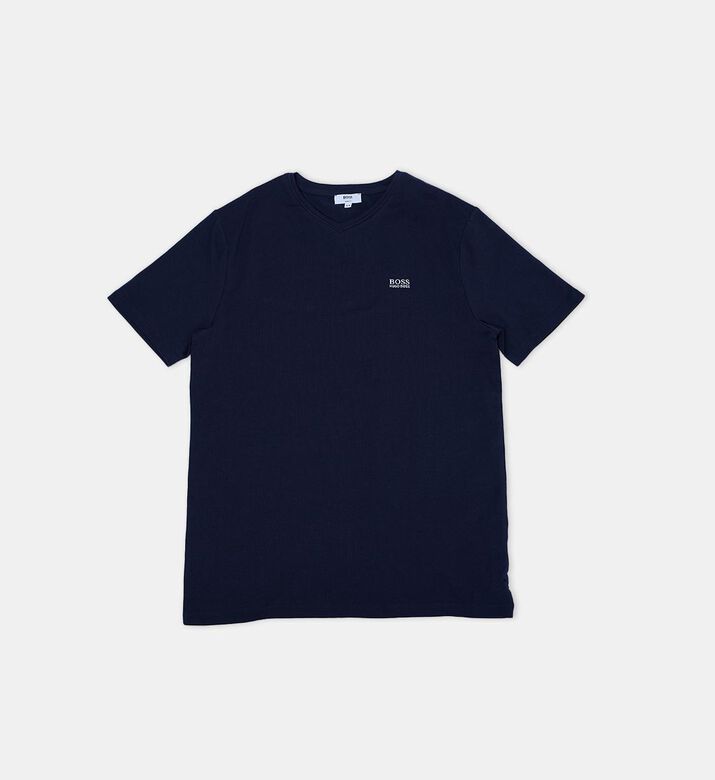 Stretch Cotton Logo-print V-neck T-shirt