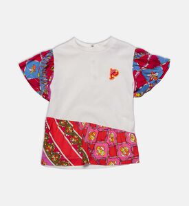 بلوزة بأكمام قصيرة مكشكشة