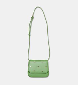 La Mia Bambina Minimalist Studded Crossbody Bag, Green, Packshot View