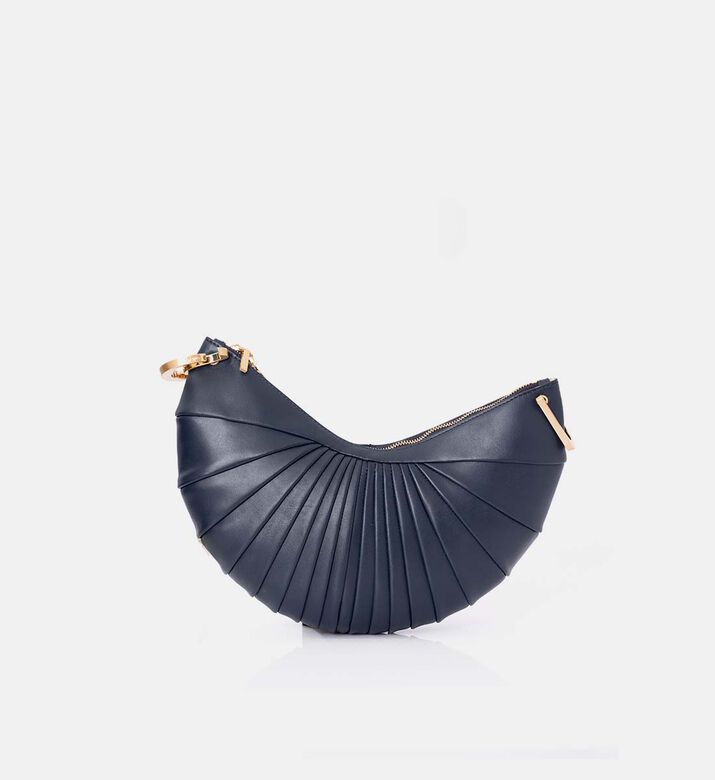 Ubah Italian Leather Seashell Clutch