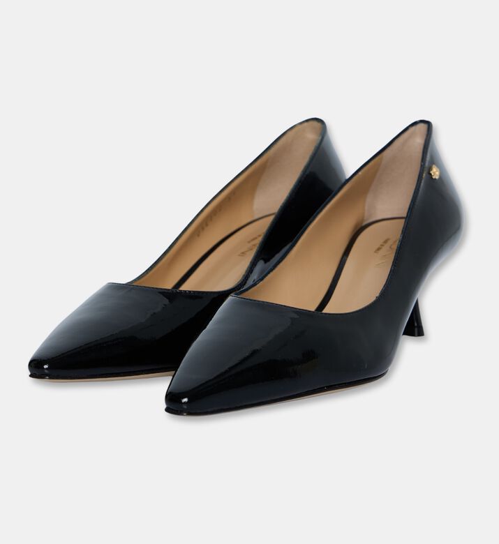 Baldinini Patent Leather Kitten Heel Pumps, Black, Eu-37, Packshot View