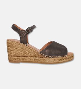 Kanna Shoes Sandal Wedge, Dark-grey, Eu-41, Packshot View